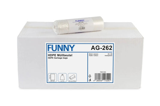 FUNNY HDPE Müllbeutel natur, 60 l, 630 x 740 mm