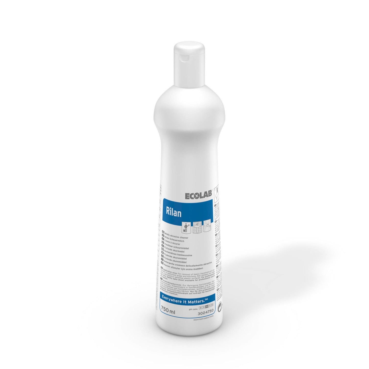 ECOLAB Rilan Clean Scheuermilch - Sanitärreiniger, Küchenreiniger 500ml