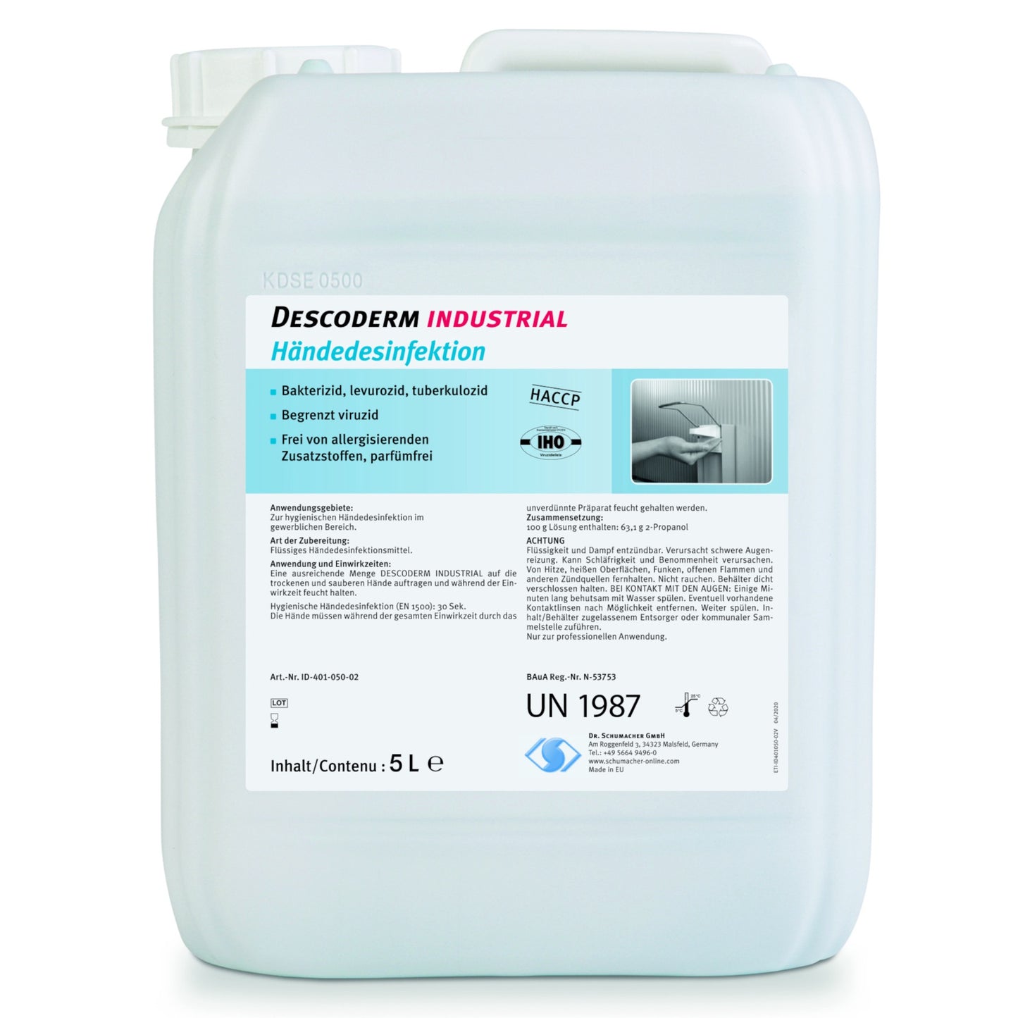 Dr. Schumacher DESCODERM INDUSTRIAL – Haut- & Händedesinfektion