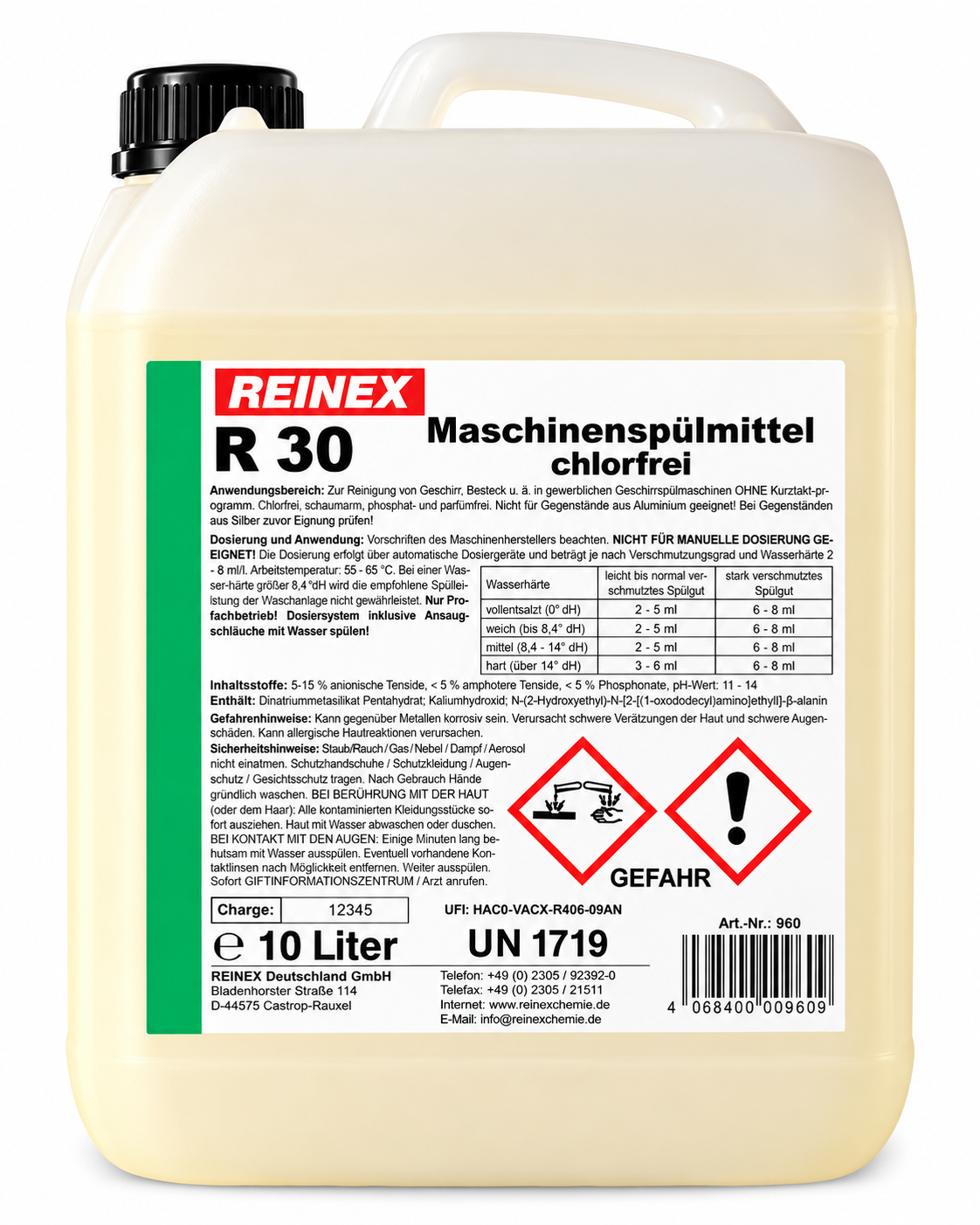 REINEX R30 Maschinenspülmittel chlorfrei 10000 ml