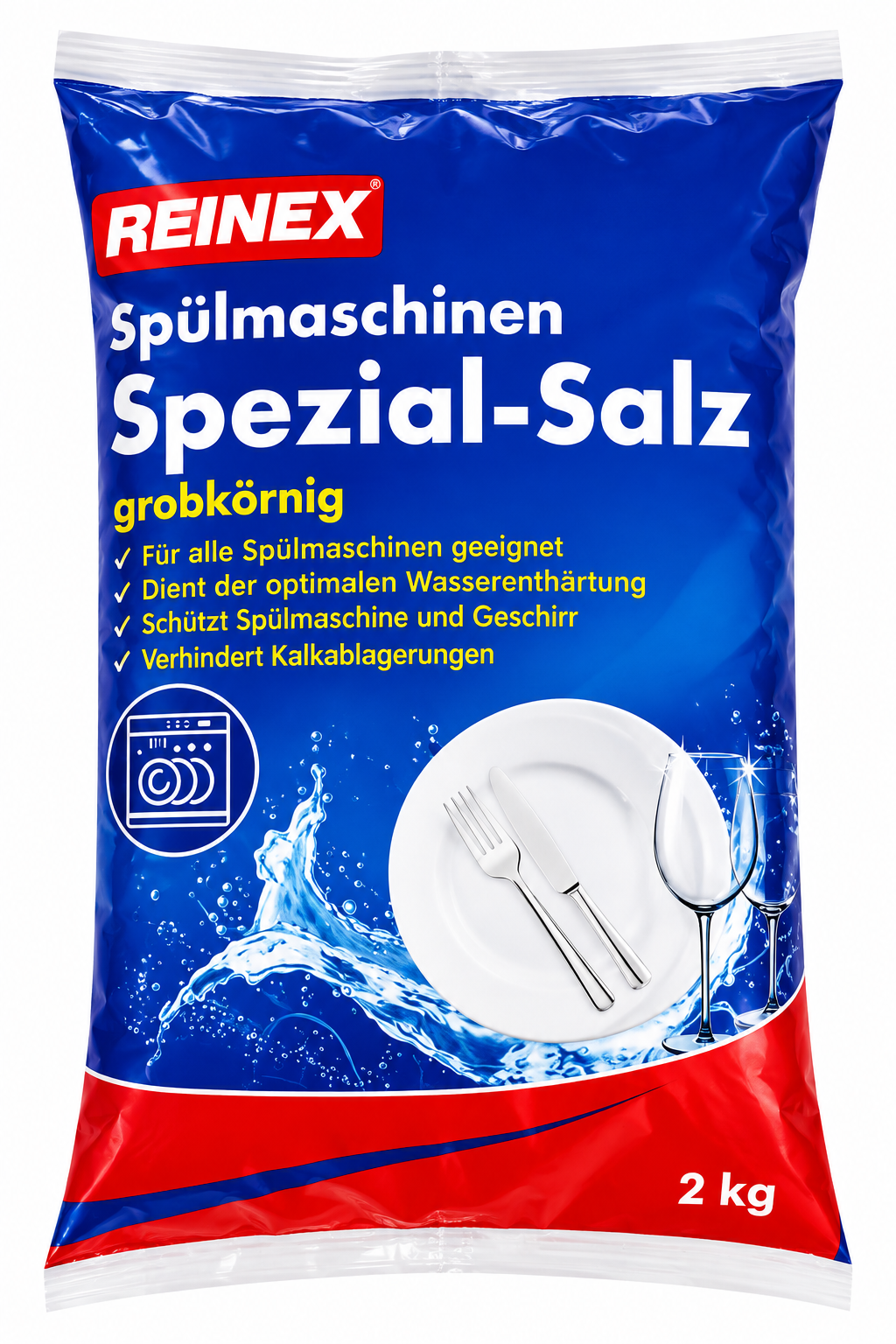 REINEX Spezial-Salz für alle Spülmaschinen 2 Kg 2-4 granular, Beutel