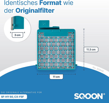 SQOON® Filter-Set für Miele Boost CX1 Motorfilter + CX-FSF Feinstaubfilter