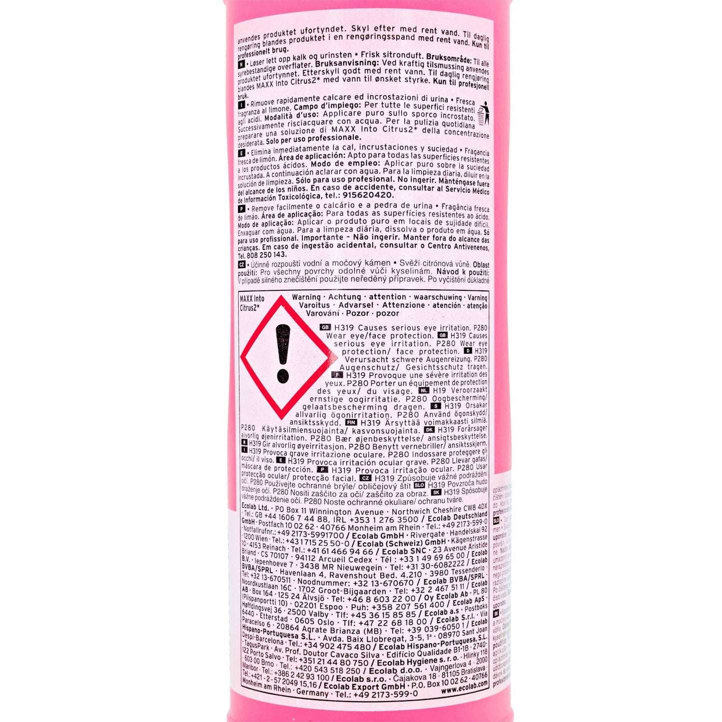 ECOLAB MAXX Into Citrus 2* Hochleistungs-Sanitärreinger