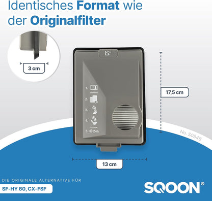 SQOON® Filter-Set für Miele Boost CX1 Motorfilter + CX-FSF Feinstaubfilter