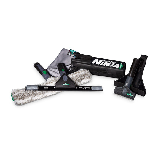 UNGER ErgoTec® Ninja Complete Kit Glasreinigungs-Set, 6-teilig