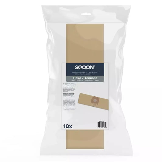 SQOON Staubsaugerbeutel passend für Hako Compacto 9 / Tennant Papier