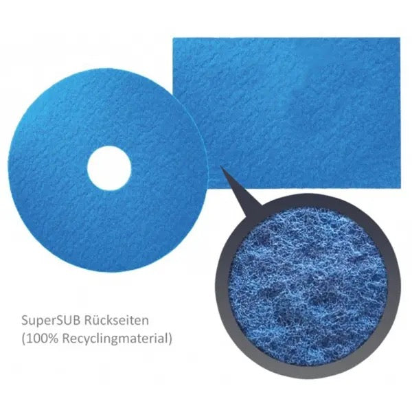 SOLUTION SOL SuperSUB Eckiges Pad Scheuerpad mit Aktivborsten, 90 x 150 mm