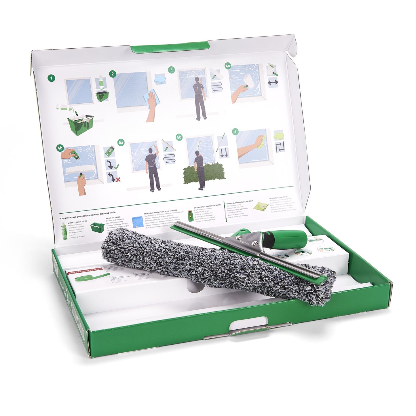 UNGER ErgoTec 2-in-1 Starter Set - Glasreinigung AK011A