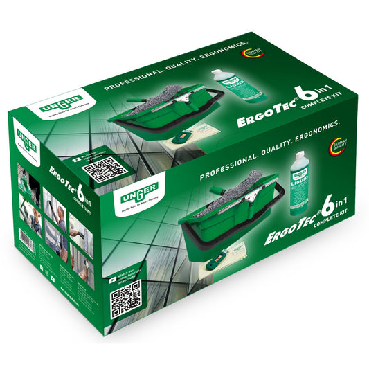 Unger ErgoTec Profi 6-in-1 Fensterwischset AK015
