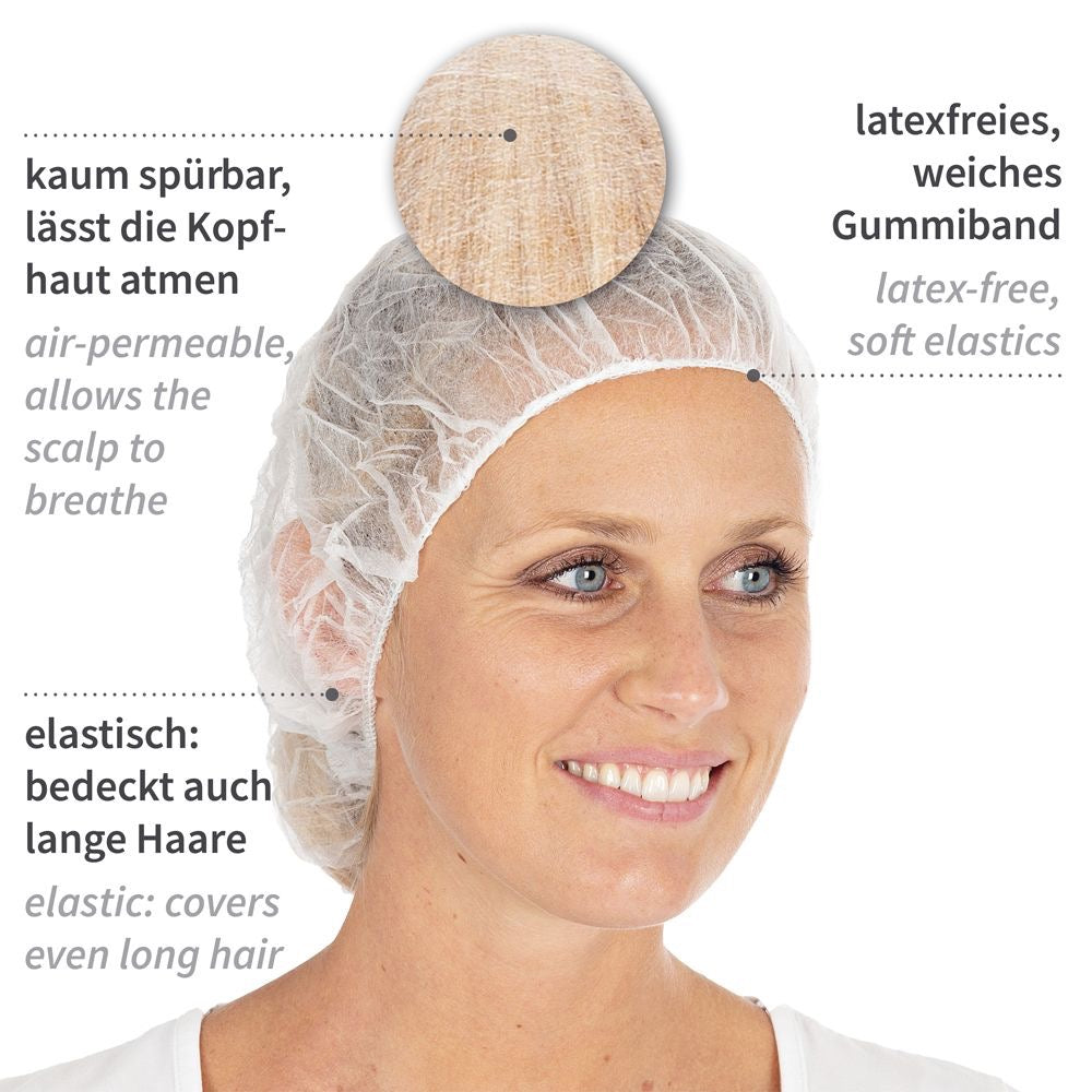 Hygonorm® Baretthauben Bettina Light PP - Küchenhaube, Haarnetz 100st.