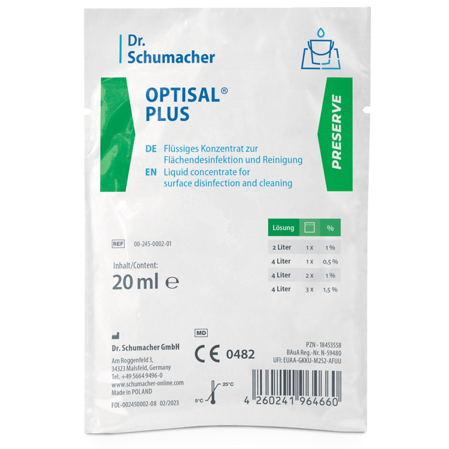 Dr. Schumacher OPTISAL® PLUS – Desinfektionsreiniger