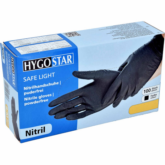 HYGOSTAR® Nitrilhandschuhe Safe Light, puderfrei, schwarz