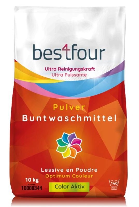 BestFour Buntwaschmittel 10 Kg Pulverwaschmittel 140 WL