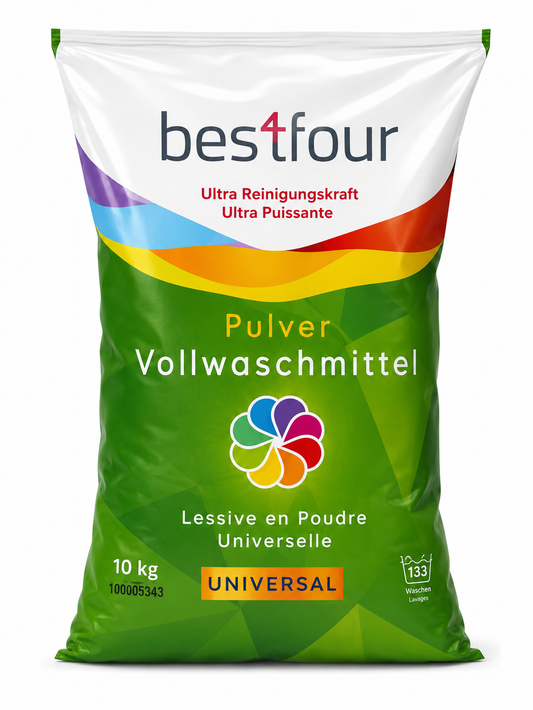 Bestfour Vollwaschmittel Universal - 10Kg, 133 Waschladungen