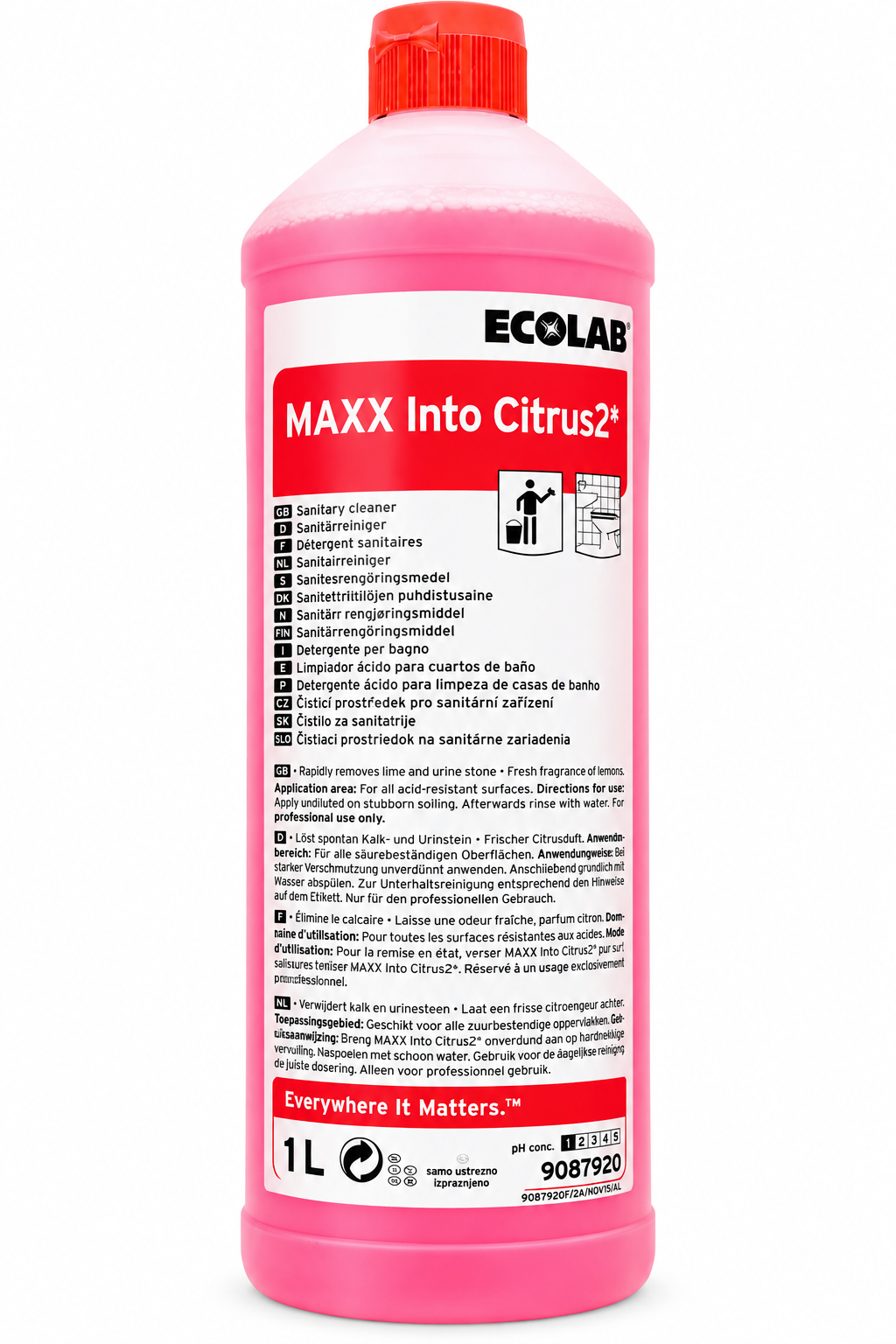 ECOLAB MAXX Into Citrus 2* Hochleistungs-Sanitärreinger