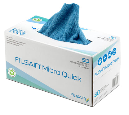 MOPPTEX FILSAIN® Micro Quicktuch, blau, 30x30cm, 50 Stk./Box