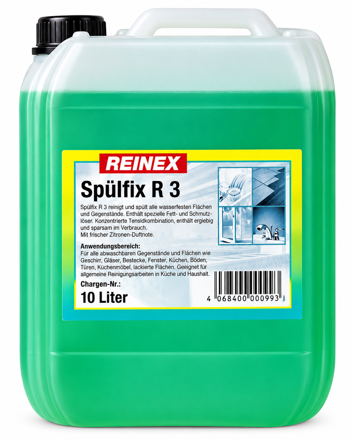 Reinex R3 Spülfix Spülmittel, Zitro – 10 Liter
