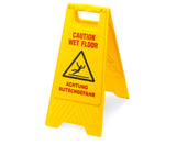 Warning sign "Caution: Slippery surface," foldable