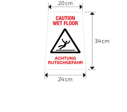 Warnschild Achtung Rutschgefahr, klappbar