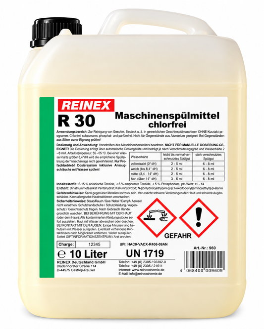REINEX R30 Maschinenspülmittel chlorfrei 10000 ml