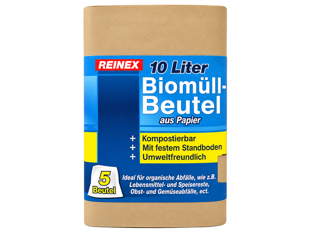 REINEX Biomüll-Beutel Papier 10 L 5er Packung