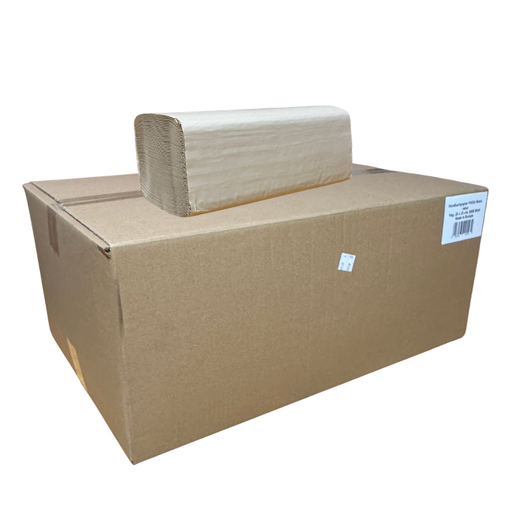FIXXX Basic Natur, 1-lg., 25 x 23 cm, ZZ, Recyclingqualität, 5000 blatt, Handtuchpapier