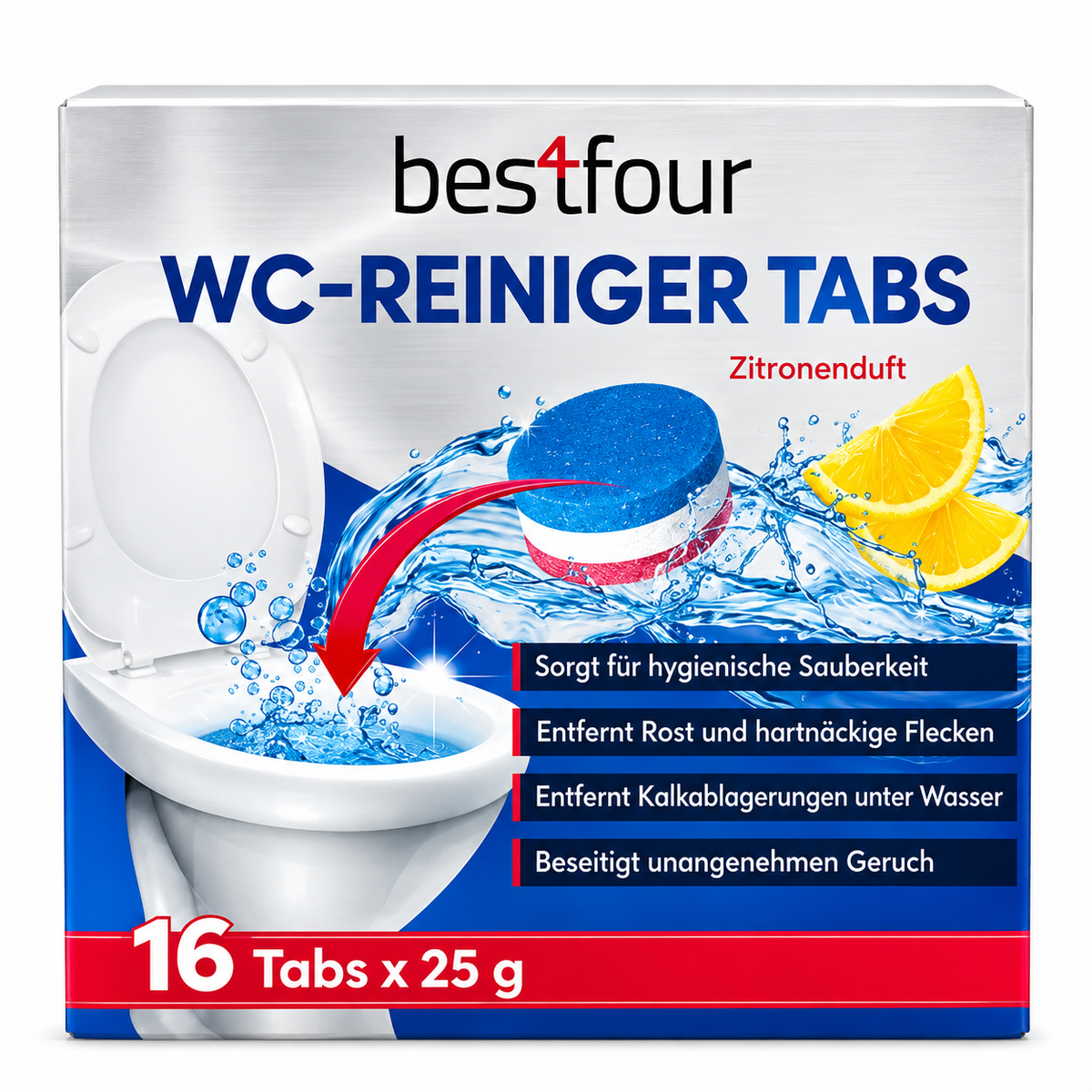 Bestfour WC-Reiniger Tabs 16 x 25 g