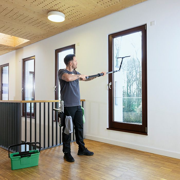 UNGER NINJA 6in1 Fensterputz Set, mit Carbon-Stangen
